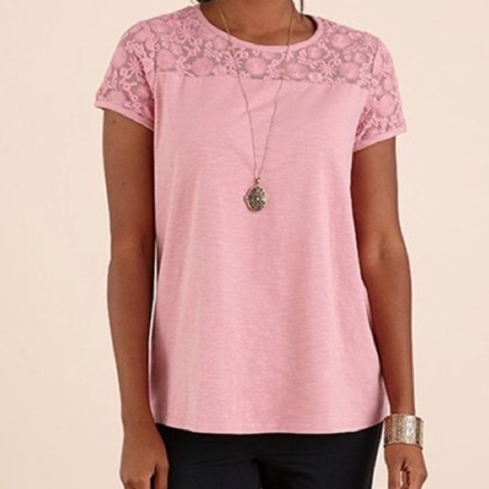 Matilda Jane “Lory” Mauve Floral Lace Top
